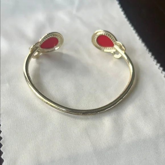 Kendra Scott Gold Red Stone Bracelet - Picture 3 of 4